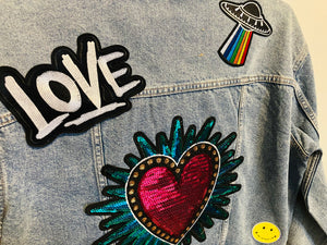 Custom Jean Jacket With Patches