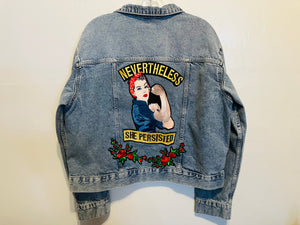 She Persisted Jean Jacket Size Large