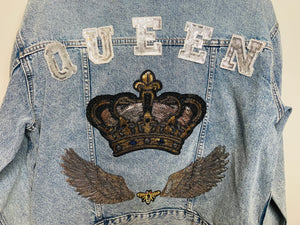 Queen Jean Jacket Custom Size Medium