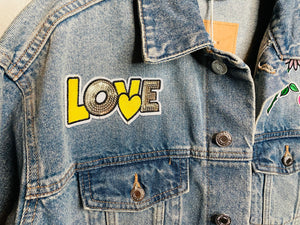 Custom Jean Jacket With Patches